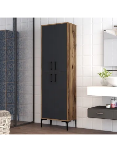 Dulap Multifunctional Berlin A - Walnut, Anthracite 60 X 200 X 35 - 1