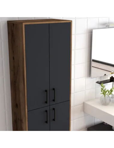 Dulap Multifunctional Berlin A - Walnut, Anthracite 60 X 200 X 35  - 4