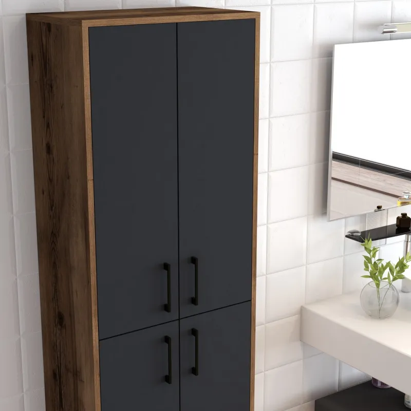 Dulap Multifunctional Berlin A - Walnut, Anthracite 60 X 200 X 35  - 4