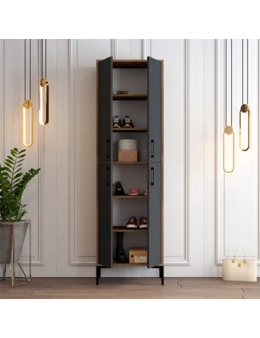 Dulap Multifunctional Berlin A - Walnut, Anthracite  - 3