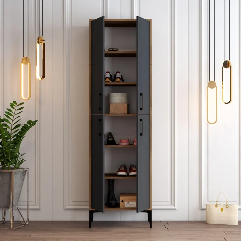 Dulap Multifunctional Berlin A - Walnut, Anthracite  - 3