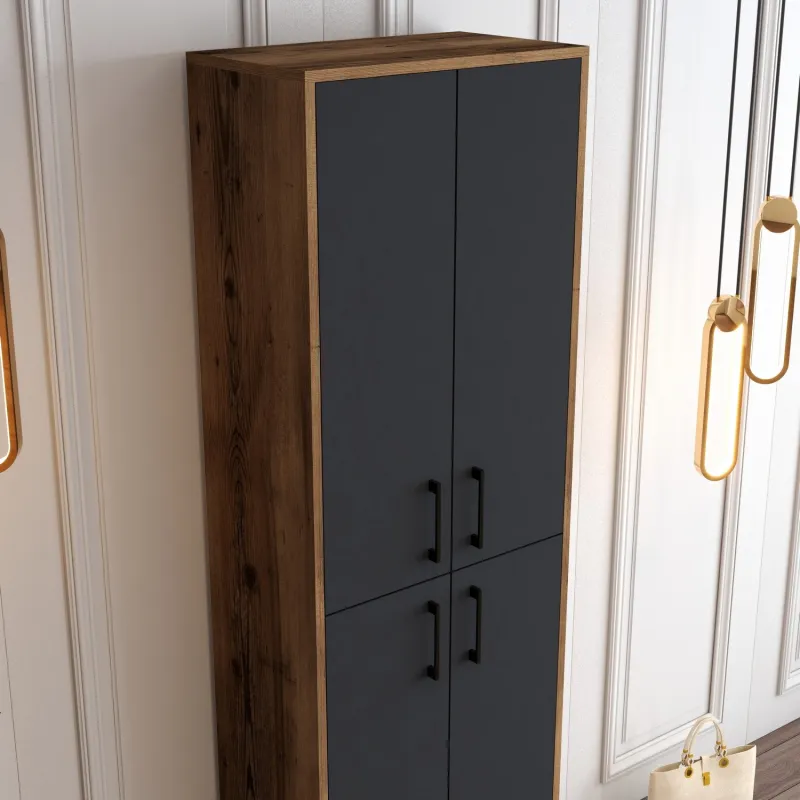 Dulap Multifunctional Berlin A - Walnut, Anthracite  - 4