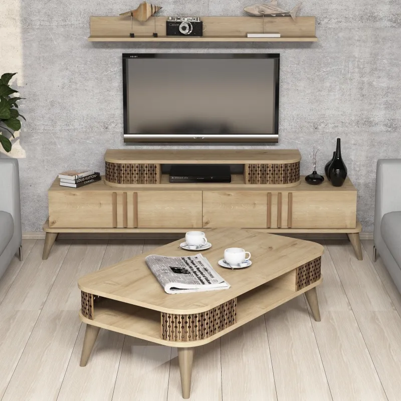 Set Mobilier Eylul - Oak 3 piese  - 1