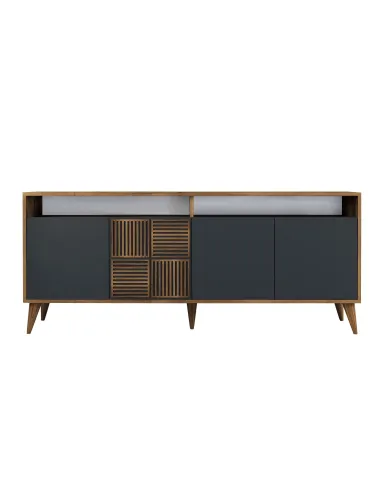 Dulap Tip Consola Milan - Walnut, Anthracite 180 X 78.6 X 35  - 6