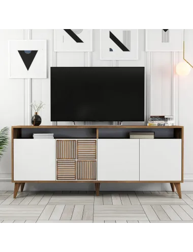 Dulap Tip Consola Milan - Walnut, White 180 X 78.6 X 35  - 5