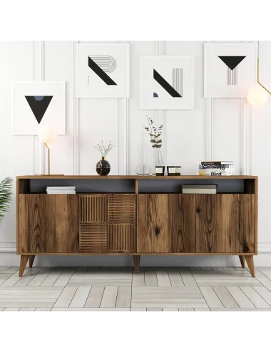 Dulap Tip Consola Milan - Walnut 180 X 78.6 X 35 - 1