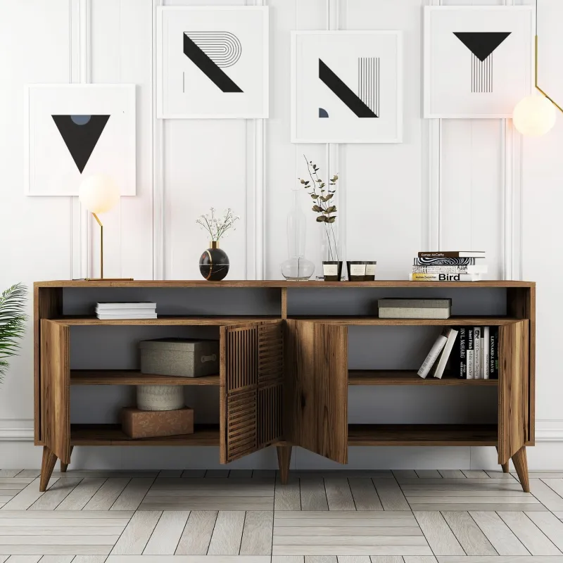 Dulap Tip Consola Milan - Walnut 180 X 78.6 X 35  - 3