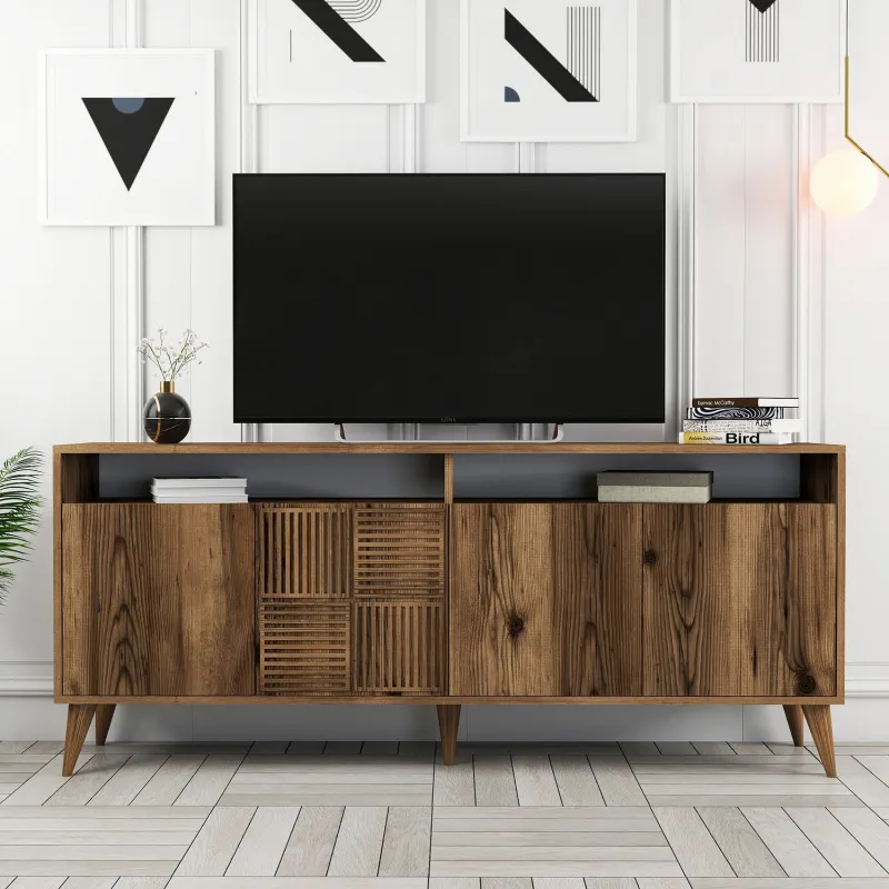 Dulap Tip Consola Milan - Walnut 180 X 78.6 X 35  - 5