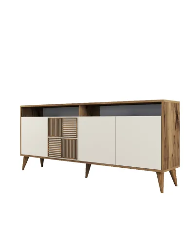 Dulap Tip Consola Milan - Walnut, Cream 180 X 78.6 X 35  - 6