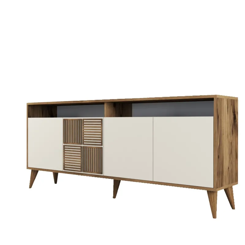 Dulap Tip Consola Milan - Walnut, Cream 180 X 78.6 X 35  - 6