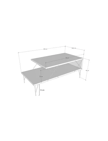 Masa Cafea Loire - Anthracite 100 X 40 X 50  - 3