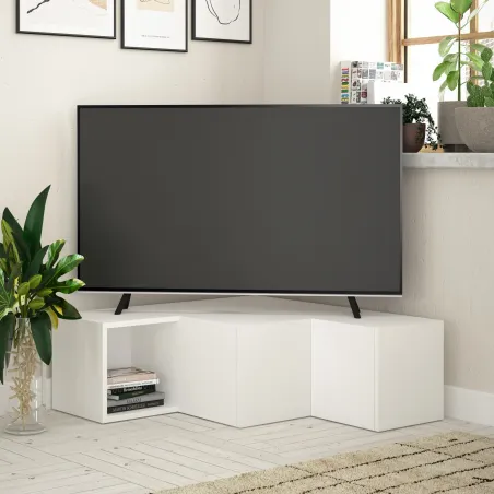 Comoda TV de colt Compact - White 90 X 32 X 92  - 1