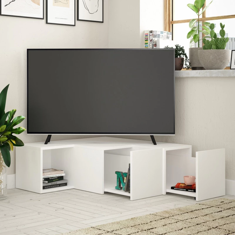 Comoda TV de colt Compact - White 90 X 32 X 92  - 2