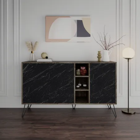 Dulap Tip Consola Clara - Dark Brown, Bendir 142 X 83 X 35.6  - 1
