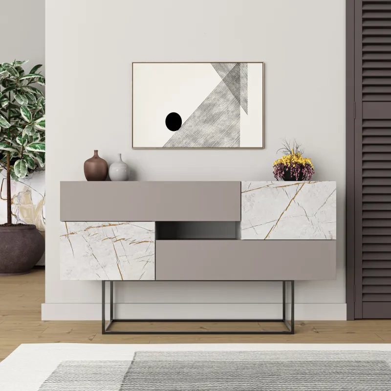 Dulap Tip Consola Eros - Light Mocha, Lagina 145 X 82 X 30  - 1