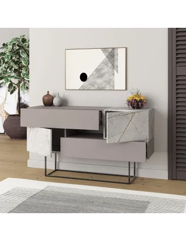 Dulap Tip Consola Eros - Light Mocha, Lagina 145 X 82 X 30 - 2