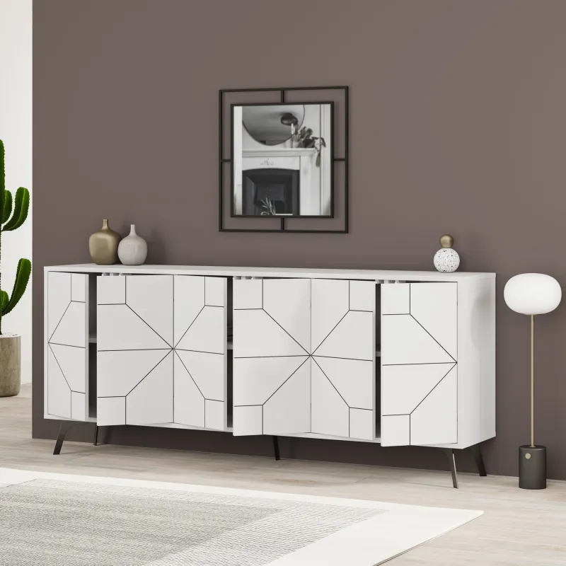 Dulap Tip Consola Dune 183 - White 184 X 77.4 X 35  - 3