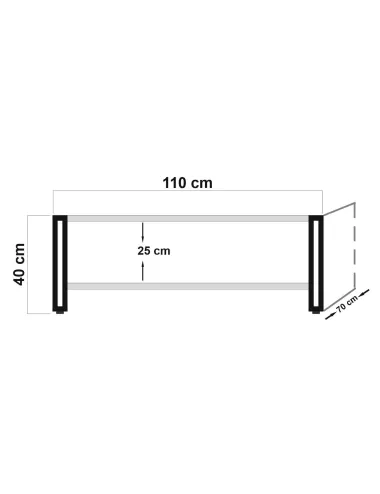 Masa Cafea Cosmo Rectus 110 X 40 X 70  - 4