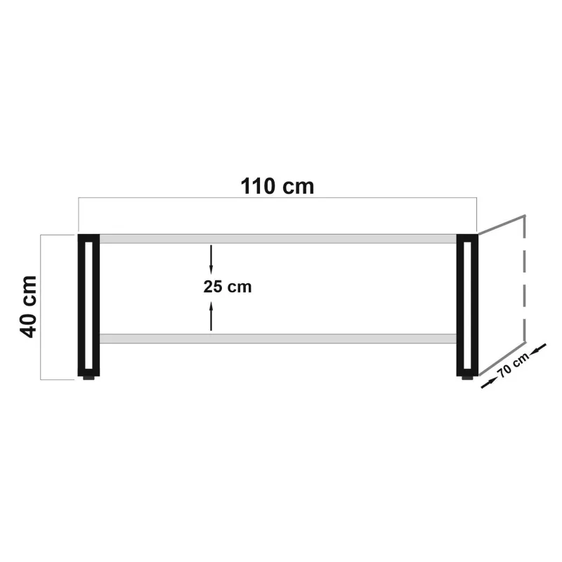 Masa Cafea Cosmo Rectus 110 X 40 X 70  - 4