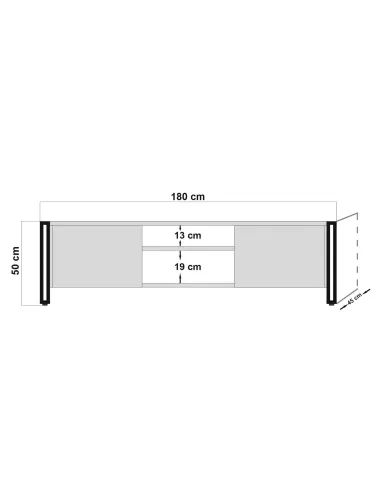 Comoda TV Stil Industrial Arcas Norma 180 X 50 X 45  - 5