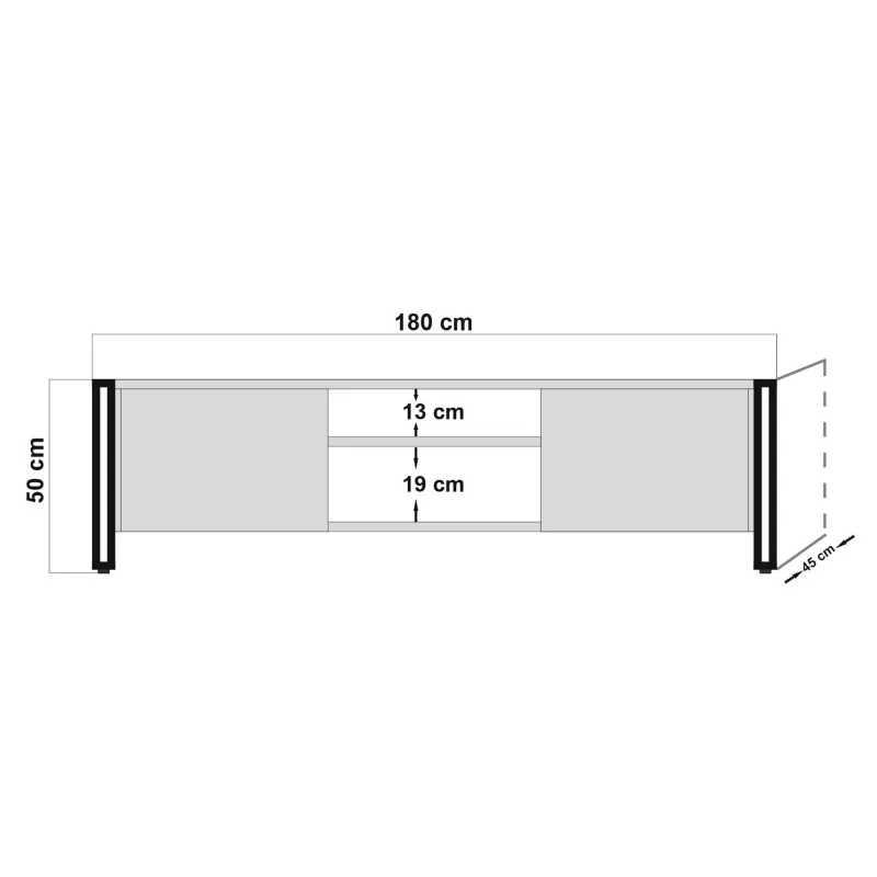 Comoda TV Stil Industrial Arcas Norma 180 X 50 X 45  - 5