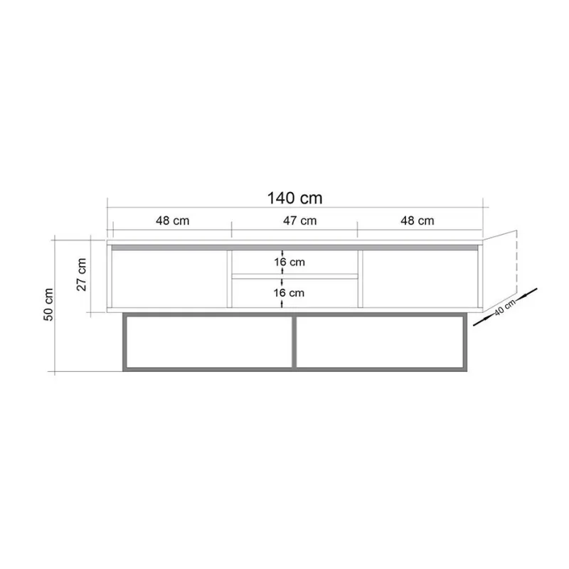 Comoda TV Rodez 140 Dimensiuni 140 X 50 X 40  - 6