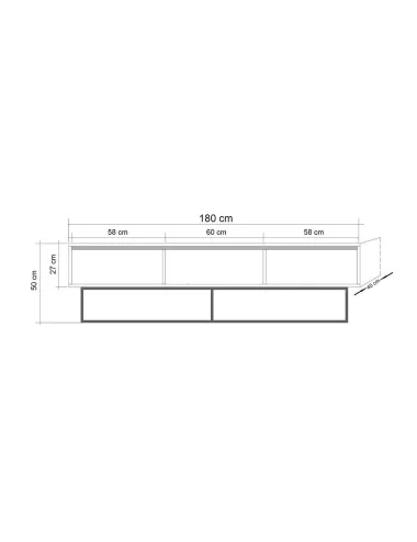 Comoda TV Milo 180 Dimensiuni 180 X 50 X 40  - 6