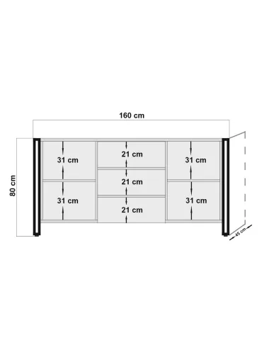 Dulap Tip Consola Arcas Tonya 160 X 80 X 45  - 6