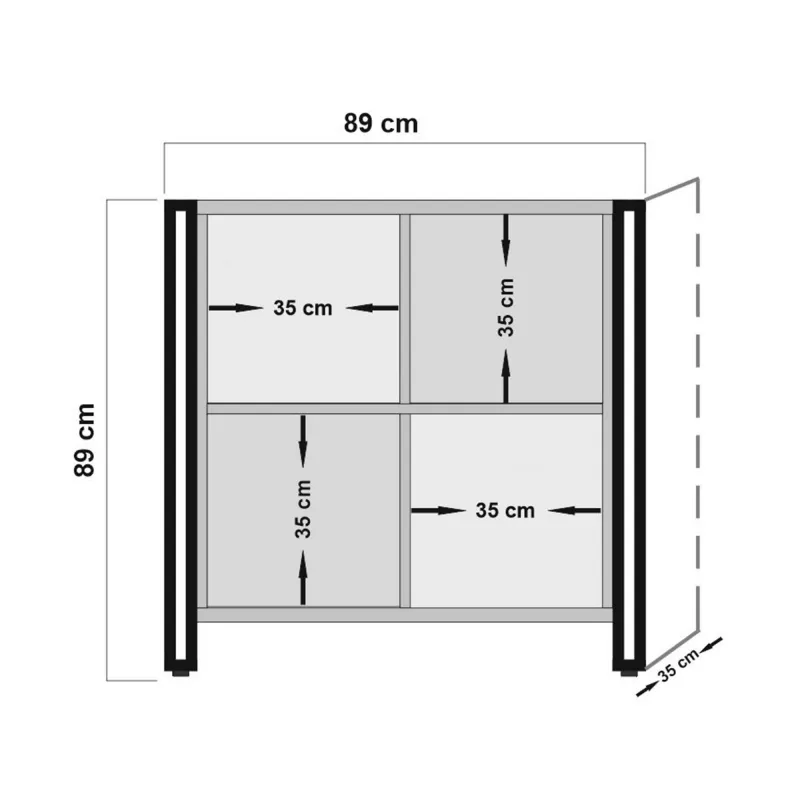 Dulapior cu Rafturi Arcas Verna 89 X 89 X 35  - 6