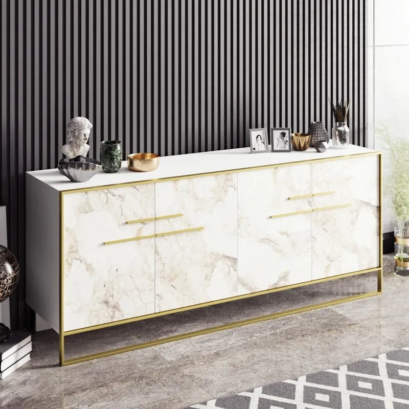 Dulap Tip Consola Polka - White 179.9 X 75 X 47.3  - 1