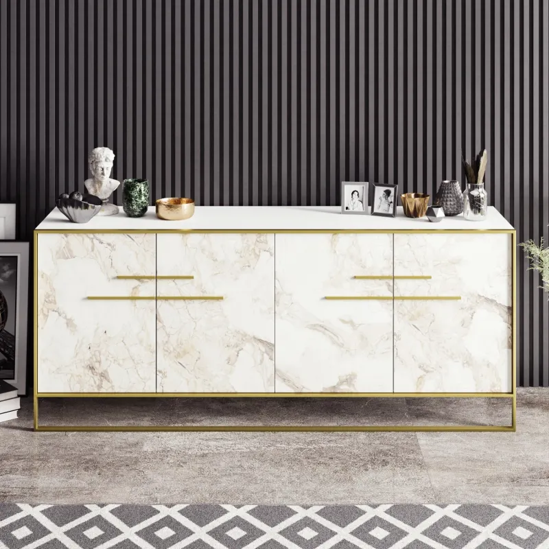 Dulap Tip Consola Polka - White 179.9 X 75 X 47.3  - 2