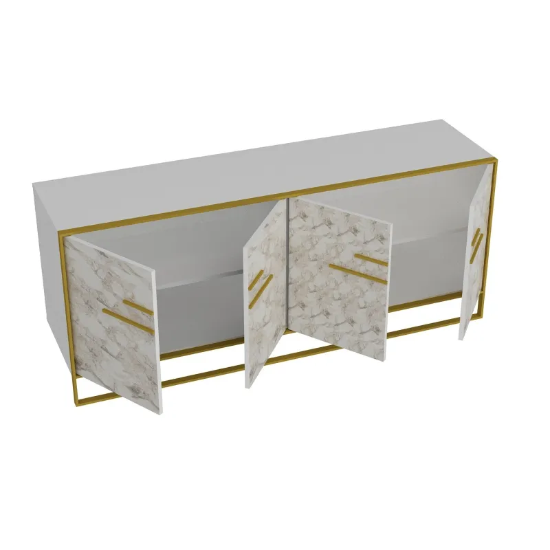 Dulap Tip Consola Polka - White 179.9 X 75 X 47.3  - 4