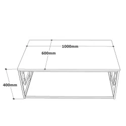 Masa Cafea Cadru Auriuiu VG12-GE 100 X 40 X 60  - 5