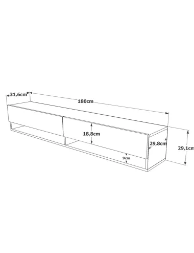 Comoda TV Perete FR9-A 180 X 29.1 X 31.6  - 6
