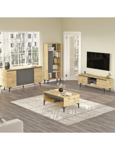 Set Mobilier Living 4 Piese AR14-KA Culoare Stejar - 1