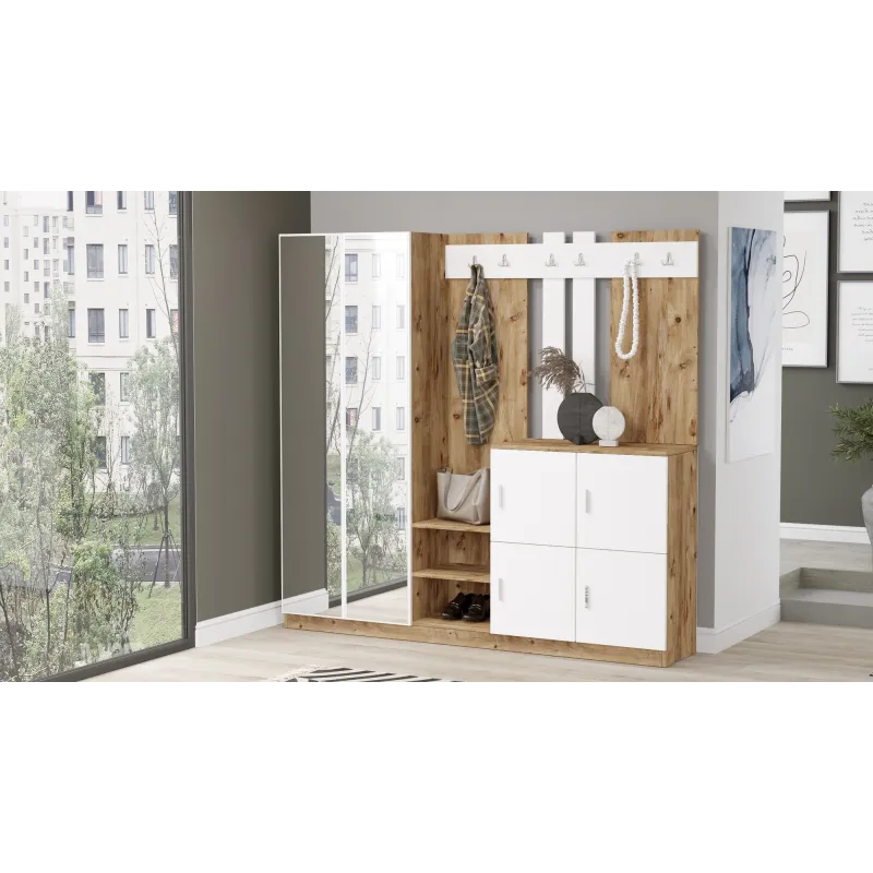 Cuier Dimensiuni Mari cu Dulapioare si Oglinda DD9-AW 187.2 X 180 X 37.5  - 4