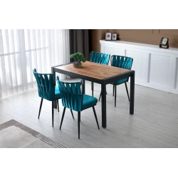 Masa Dining Extensibila Stil Industrial 120 - 187 X 75 X 74 - 2