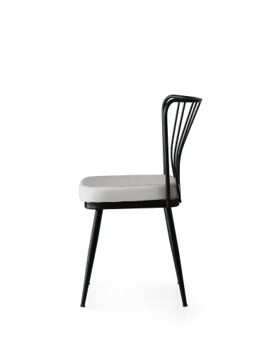 Set 4 Scaune Yildiz - 940 V4 culoare Negru  - 3