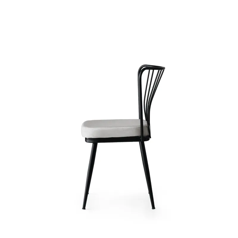 Set 4 Scaune Yildiz - 940 V4 culoare Negru  - 3