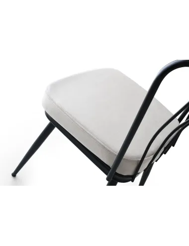Set 4 Scaune Yildiz - 940 V4 culoare Negru  - 5
