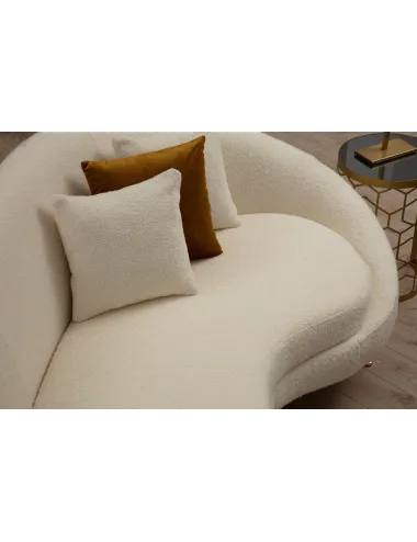 Canapea Tapitata Moderna 3 Locuri Eses - Cream Bouclett 255 X 85 X 120  - 3