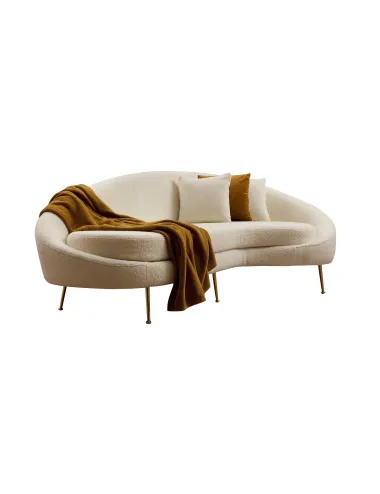 Canapea Tapitata Moderna 3 Locuri Eses - Cream Bouclett 255 X 85 X 120  - 6
