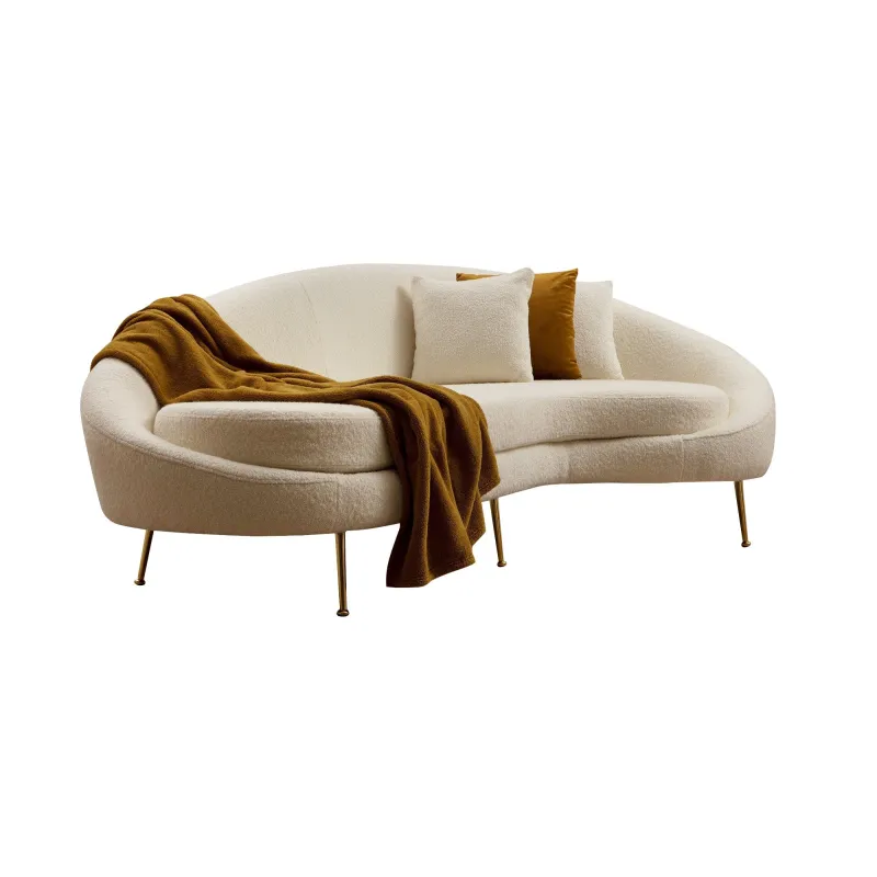 Canapea Tapitata Moderna 3 Locuri Eses - Cream Bouclett 255 X 85 X 120  - 6