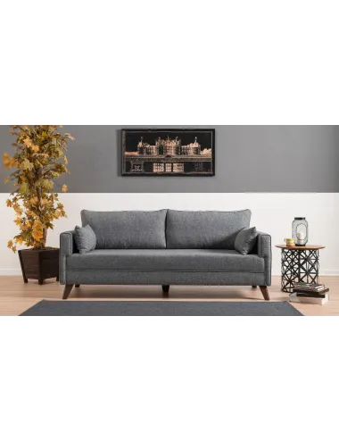 Canapea 3 Locuri Bella Sofa Bed - Grey 208 X 85 X 81 - 1