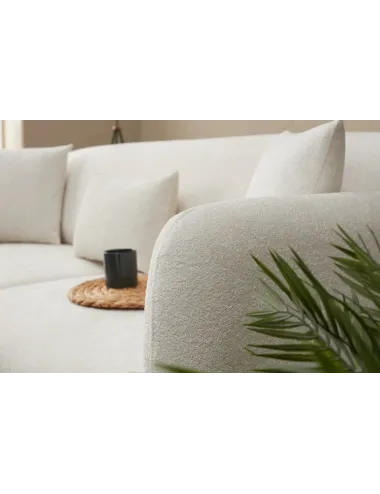 Canapea Tapitata cu 3 Locuri Simena - Cream 210 X 80 X 95  - 4