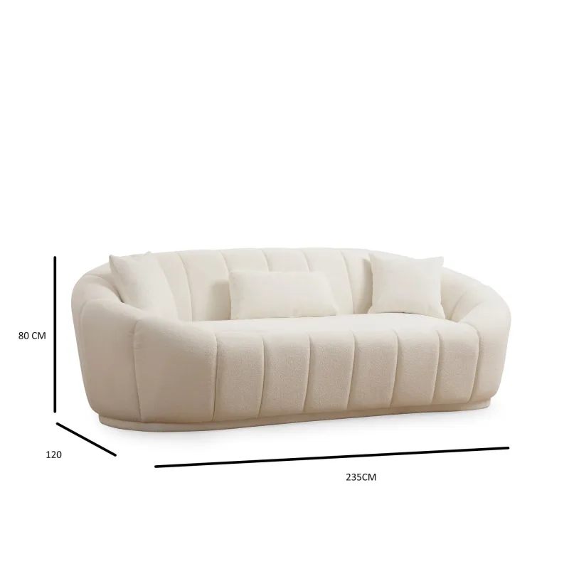 Canapea 3 Locuri Midye 3 Dimensiune 235 X 120 X 80  - 5