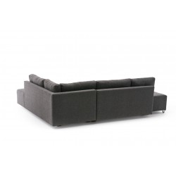 Canapea Tip Coltar Extensibil Manama Corner Sofa Bed Right - Anthracite Tapitat - 2