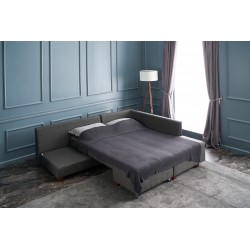 Canapea Tip Coltar Extensibil Manama Corner Sofa Bed Right - Anthracite Tapitat - 5