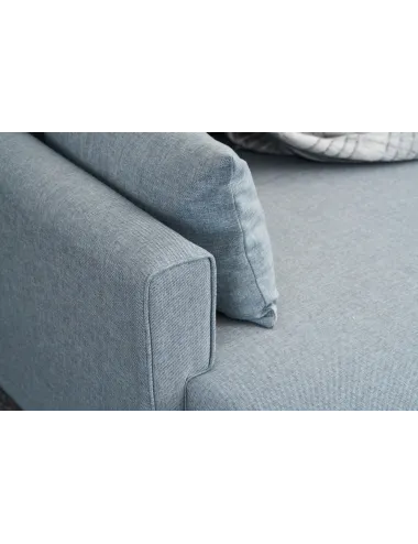 Canapea Tip Coltar cu Taburet Bella Soft Mini Köşe Right - Blue  - 4