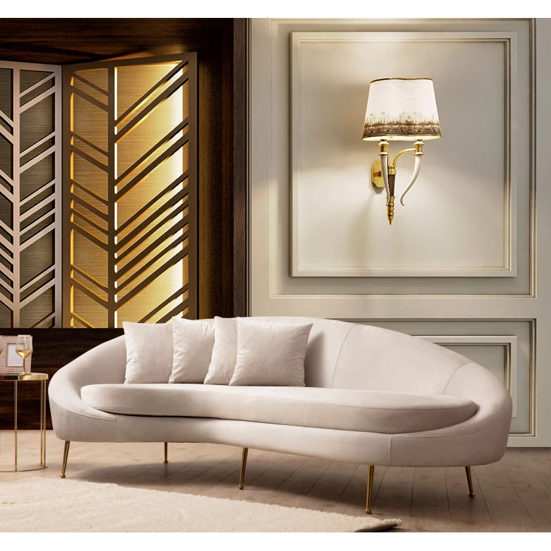 Canapea Tapitata cu 3 Locuri Eses Left - Beige  - 1